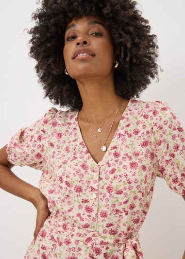 Pink Floral Jumpsuit