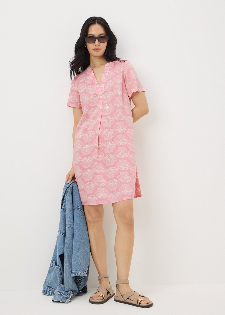 Peach Shell Popover Tunic