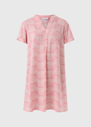 Peach Shell Popover Tunic