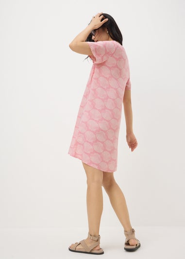 Peach Shell Popover Tunic