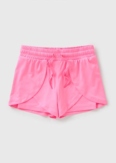 Girls Pink Runner Shorts (7-15yrs)