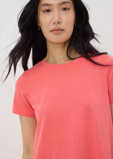 Coral T-Shirt Dress