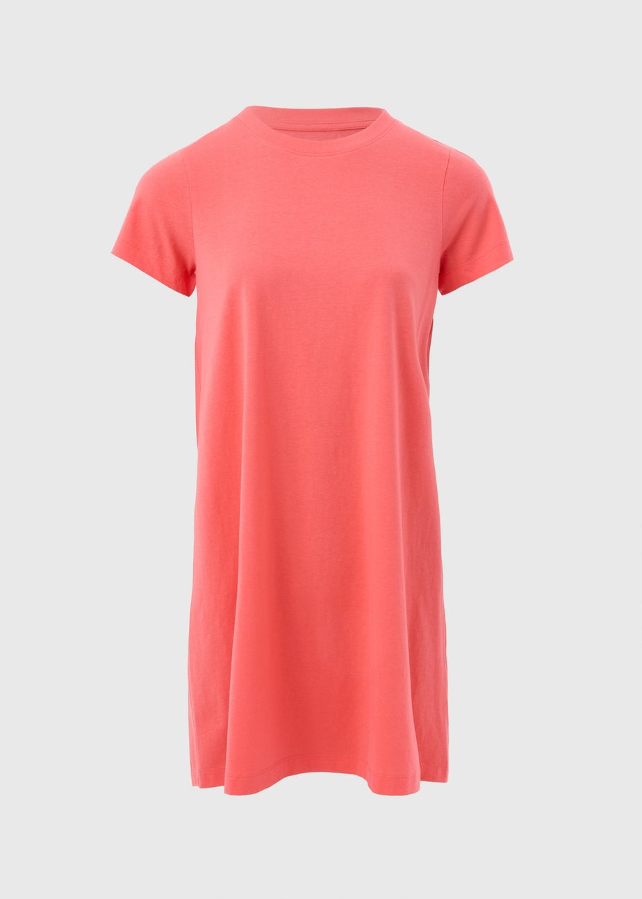 Coral T-Shirt Dress