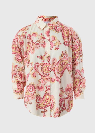 Pink Paisley Print Cotton Shirt