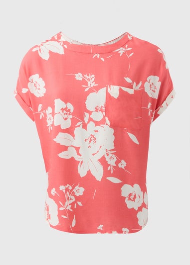 Coral Floral Pocket Box Top
