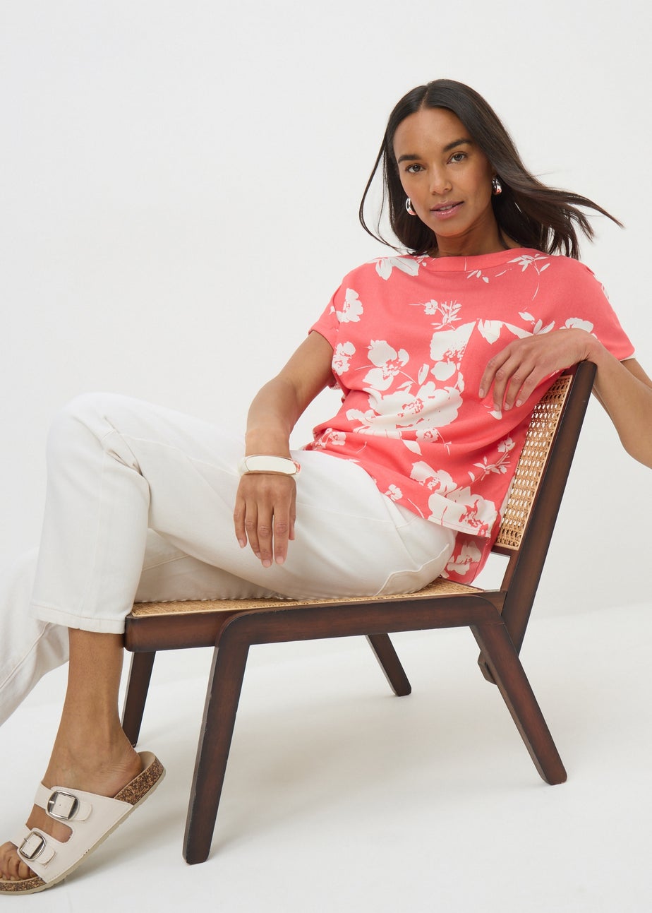 Coral Floral Pocket Box Top