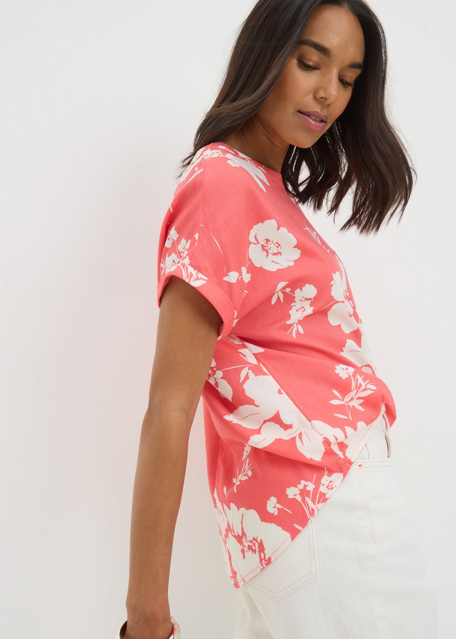 Coral Floral Pocket Box Top