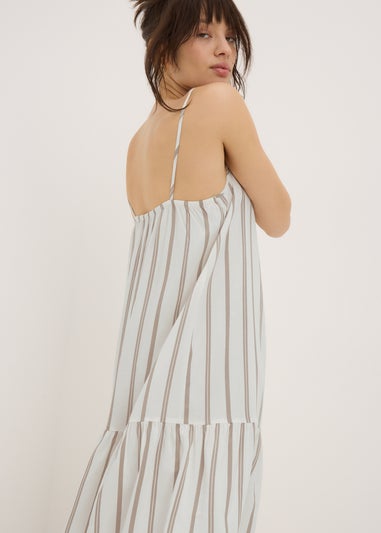 Taupe Stripe Cami Dress
