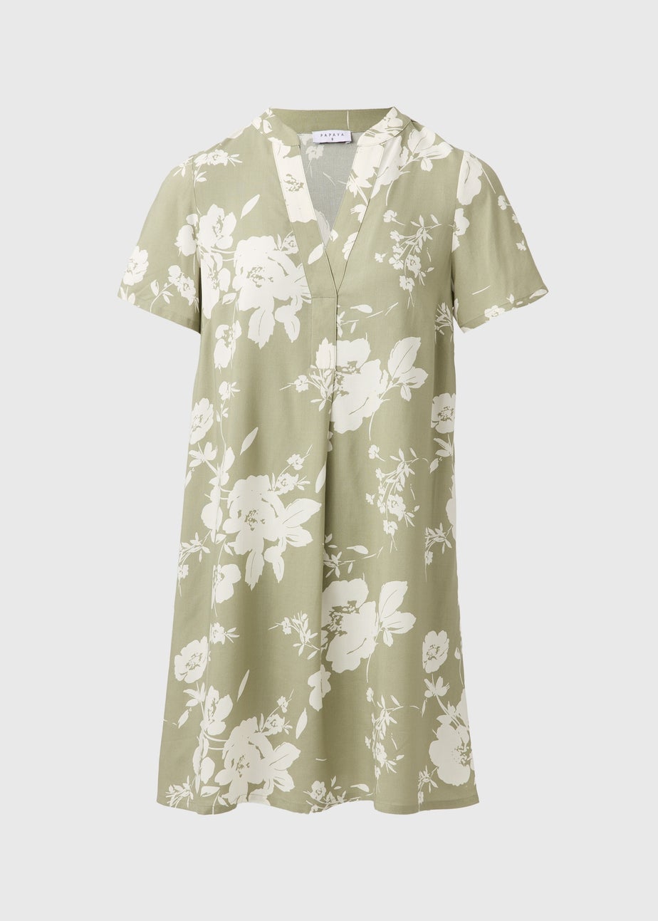 Sage Green Floral Tunic Dress