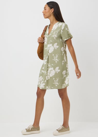 Sage Green Floral Tunic Dress