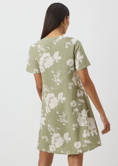 Sage Green Floral Tunic Dress