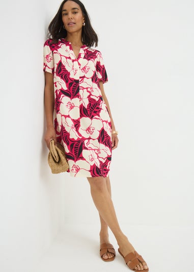 Pink Floral Tunic Dress