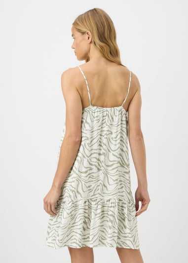 Sage Green Zebra Cami Dress