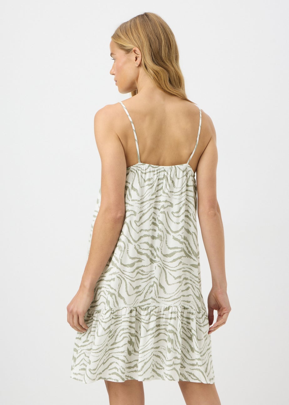 Sage Green Zebra Cami Dress