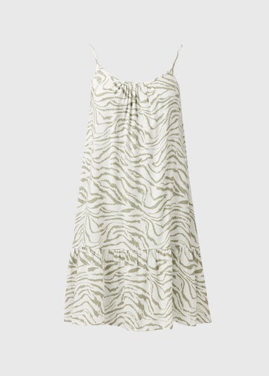 Sage Green Zebra Cami Dress