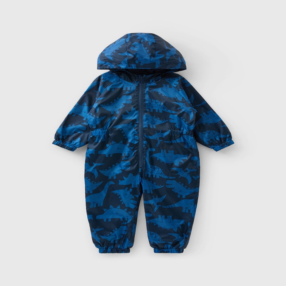Boys Navy Dinosaur Puddle Suit (1-7yrs)