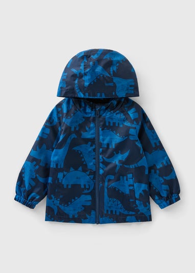 Boys Navy Dinosaur Raincoat (1-7yrs)