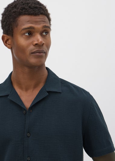 Navy Double Cloth Shirt