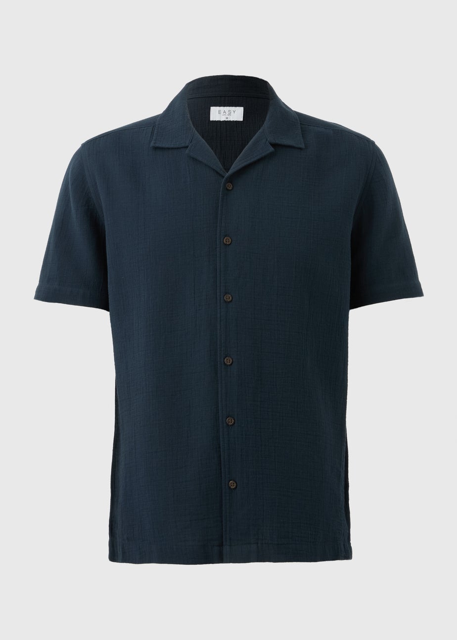 Navy Double Cloth Shirt