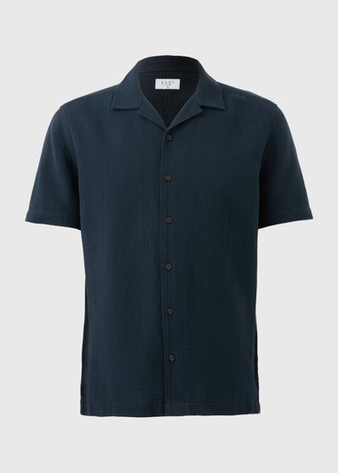 Navy Double Cloth Shirt