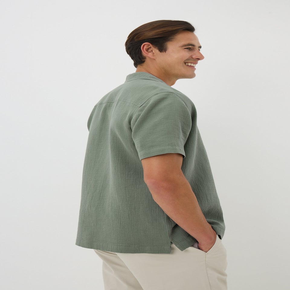 Sage Double Cloth Shirt