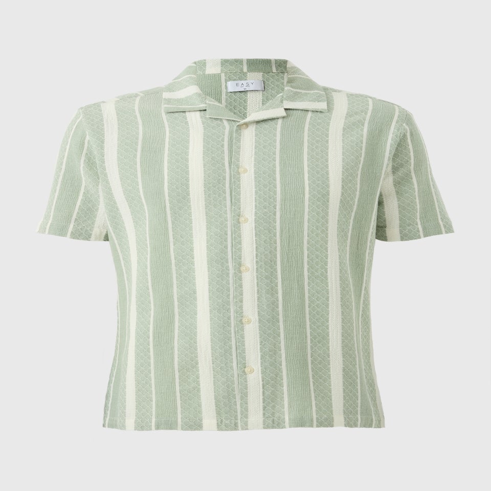 Sage Stripe Textured Shirt