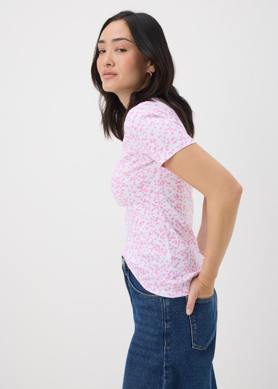 Pink Spot Fitted T-Shirt