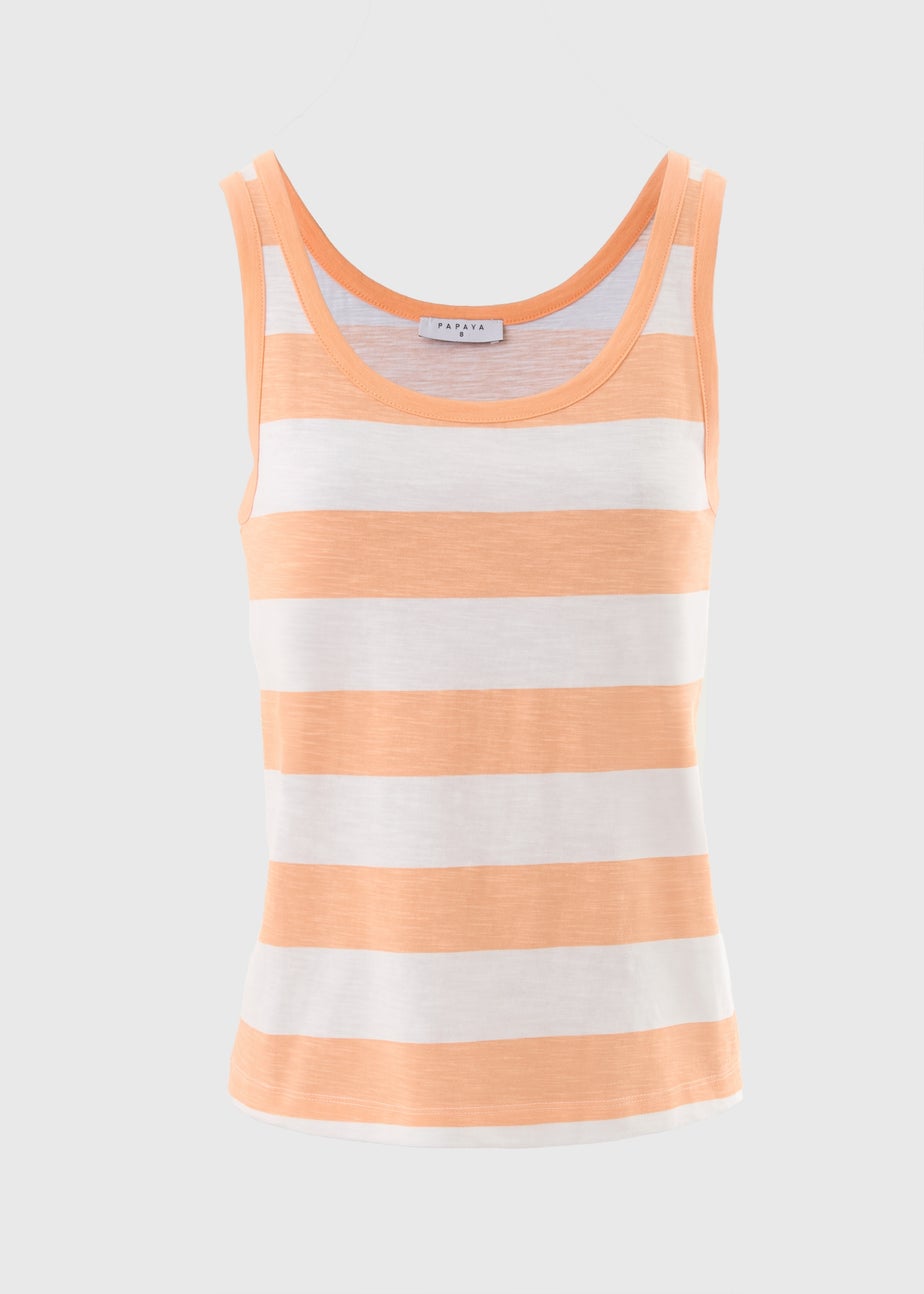 Orange Stripe Slub Vest