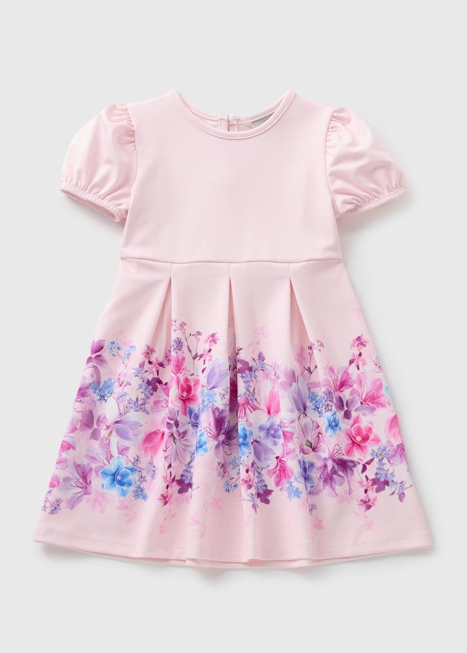 Girls Pink Floral Dress (1-7yrs)