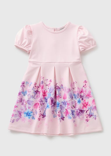 Girls Pink Floral Dress (1-7yrs)