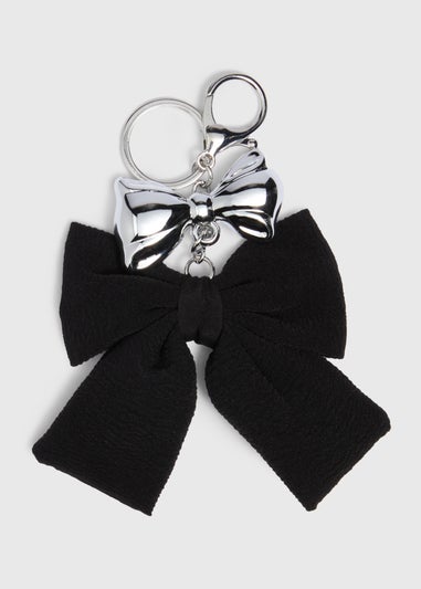 Black Bow Charm Keyring