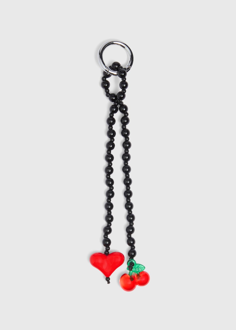 Black Cherry Bead Keyring