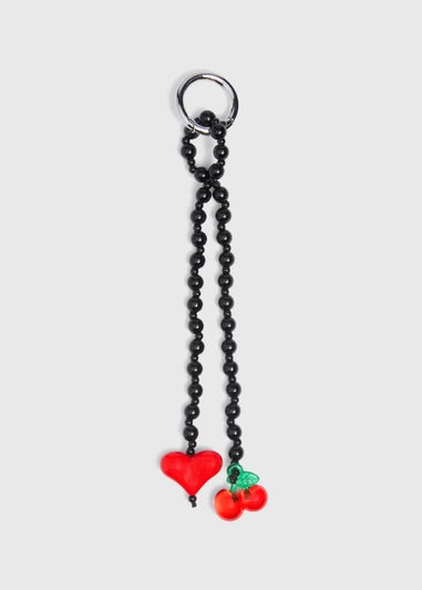 Black Cherry Bead Keyring