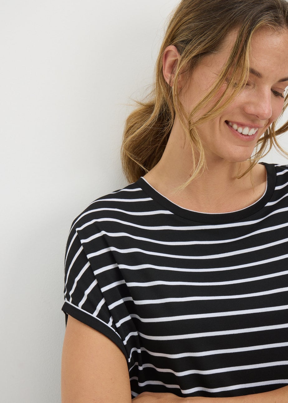 Black Stripe Longline T-Shirt