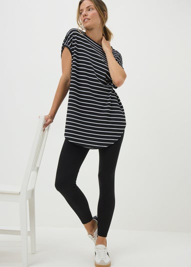 Black Stripe Longline T-Shirt