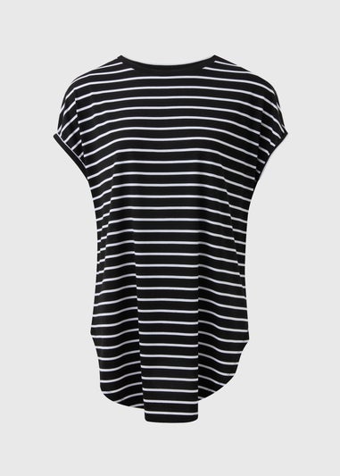Black Stripe Longline T-Shirt
