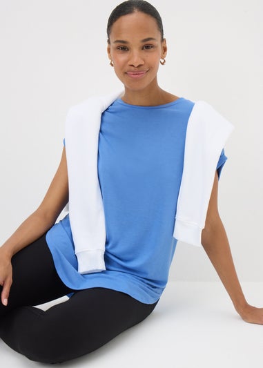 Blue Longline T-Shirt