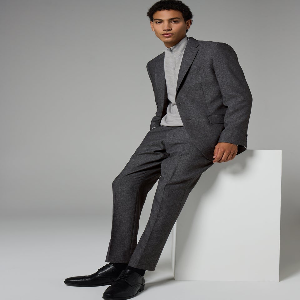 Taylor & Wirght Aston Charcoal Tailored Fit Trousers