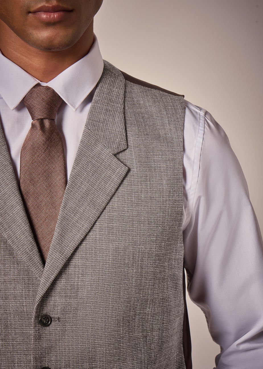 Taylor & Wright Bourton Brown Lapel Waistcoat