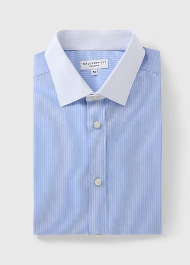 Taylor & Wright Blue Stripe Regular Fit Shirt