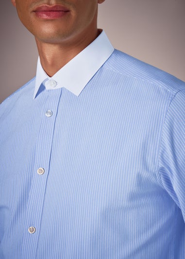 Taylor & Wright Blue Stripe Regular Fit Shirt