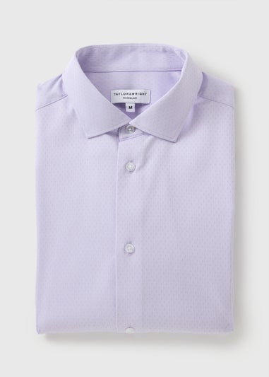 Taylor & Wright Lilac Textured Regular Fit Shirt