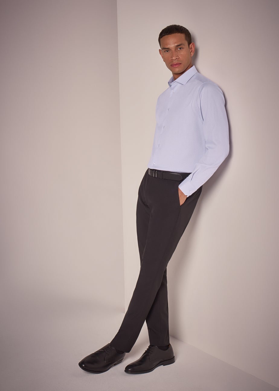 Taylor & Wright Lilac Textured Regular Fit Shirt