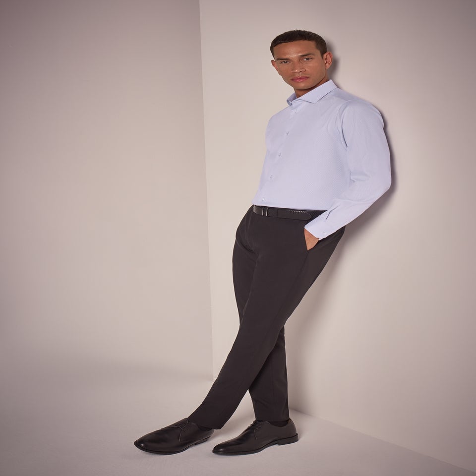 Taylor & Wright Lilac Textured Regular Fit Shirt