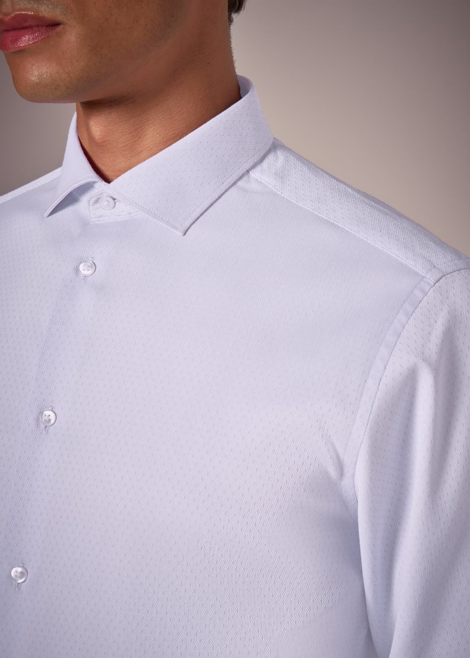 Taylor & Wright Lilac Textured Regular Fit Shirt