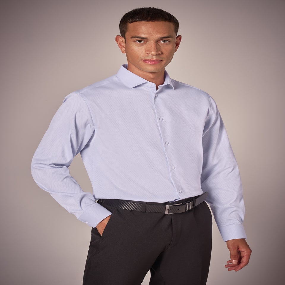 Taylor & Wright Lilac Textured Regular Fit Shirt