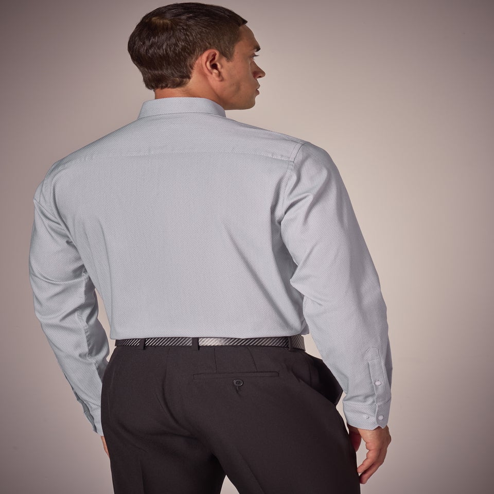Taylor & Wright Grey Diamond Regular Fit Shirt