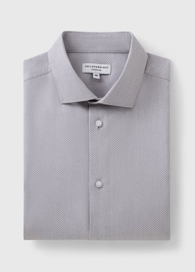 Taylor & Wright Grey Diamond Regular Fit Shirt