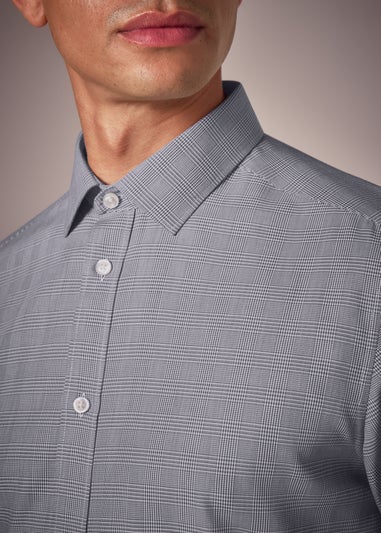 Taylor & Wright Grey Check Regular Fit Shirt