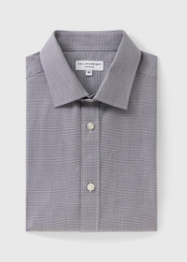 Taylor & Wright Grey Check Regular Fit Shirt